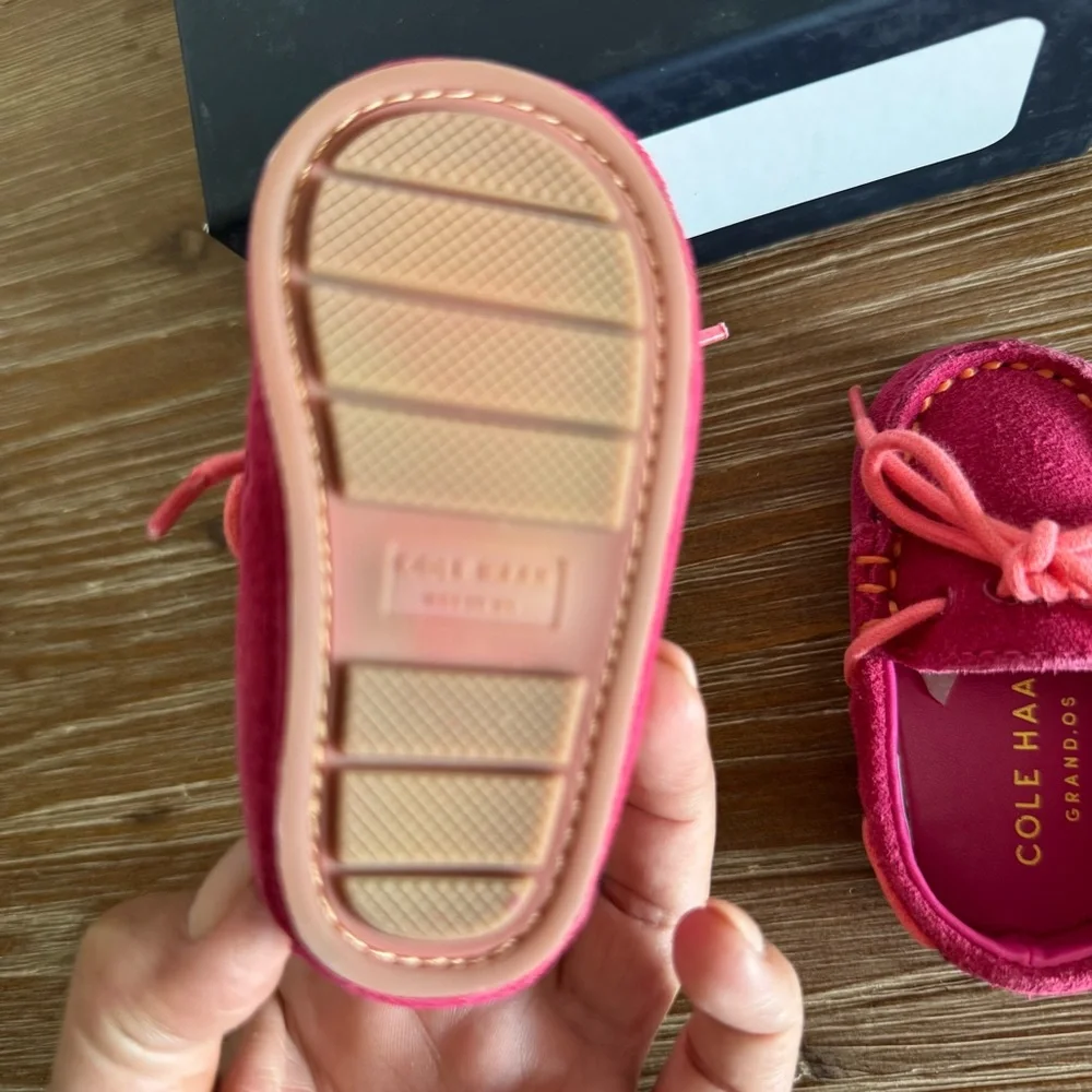 Cole Haan Toddler Pink Grant Driver Moccasins Size 1 Newborn